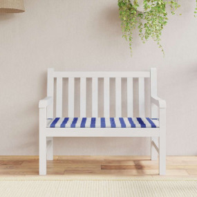 Patio Bench Cushion Blue&White Stripe 47.2x19.7x1.6" Ox...