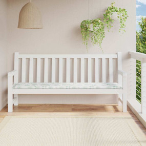 Patio Bench Cushion Leaf Pattern 78.7x19.7x1.6" Fabric