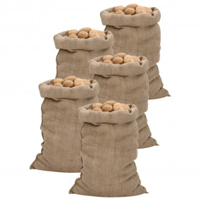 Imag:Jute Sacks 5 pcs 23.6x41.3 100% Jute 340 gsm