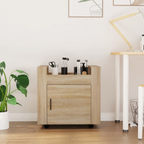 Desk Trolley Sonoma Oak 23.6x17.7x23.6" Engineered Wood