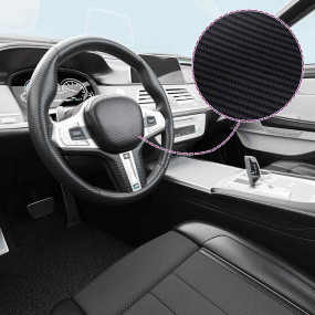 Car Films 2 pcs 3D Black 39.4x59.1"+19.7x59.1"