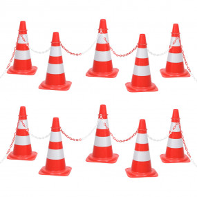 Chain Cone Set with 32.8 ' Chain Red and white