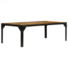 Coffee Table Solid Rough Mango Wood and Steel 43.3 "