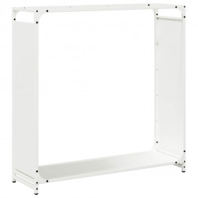 Firewood Rack White 35.4x11.0x35.4" Cold-rolled steel