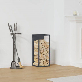 Firewood Rack Anthracite 9.8x9.8x23.6" Cold-rolled stee...