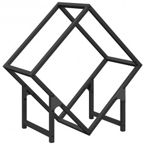 Firewood Rack Black 19.7x9.8x19.7" Cold-rolled steel