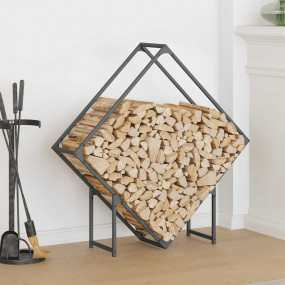 Firewood Rack Anthracite 39.4x9.8x39.4" Cold-rolled ste...