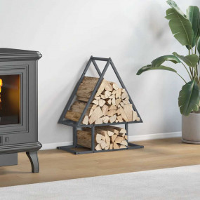 Firewood Rack Anthracite 19.7x9.8x23.6" Cold-rolled ste...