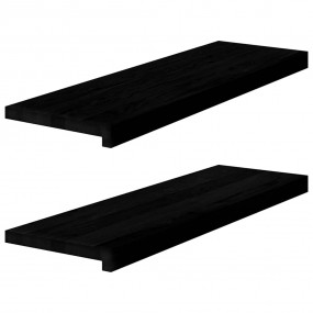 Window Sills 2 pcs Dark Brown 31.5x11.8x0.8" Solid Wood...