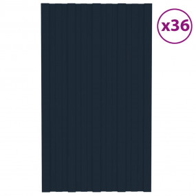 Roof Panels 36 pcs Galvanized Steel Anthracite 31.5x17....