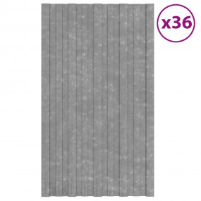 Roof Panels 36 pcs Galvanized Steel Silver 31.5x17.7"