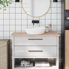 Bathroom Countertop 39.4x19.7x0.6" Solid Wood Beech