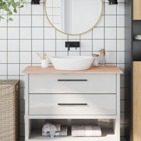 Bathroom Countertop 39.4x23.6x0.6" Solid Wood Beech