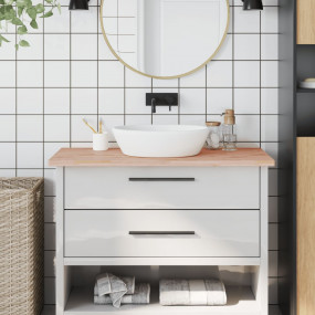 Bathroom Countertop 39.4x23.6x1.0" Solid Wood Beech