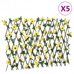 Artificial Ivy Trellis Expandable 5 pcs Yellow 70.9x23....