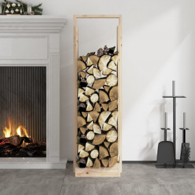 Log Holder 13.2x11.8x43.3" Solid Wood Pine