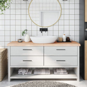 Bathroom Countertop 63.0 x 23.6 x (0.8-2.4) " Untreated...