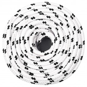 Braided Boat Rope White 0.31 "x82.0 ' Polyester