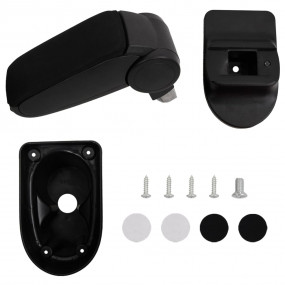 Car Armrest Black 5.1"x14.2"x(11.8"-18.1") ABS