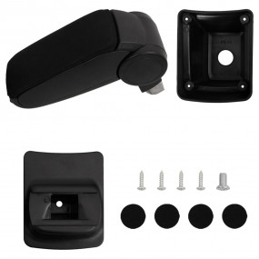 Car Armrest Black 5.1"x13"x(12.2"-18.9") ABS