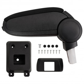 Car Armrest Black 4.7"x13"x(9.4"-16.5") ABS