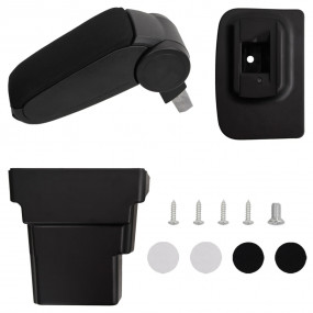Car Armrest Black 6.7"x12.6"x(14.6"-20.9") ABS