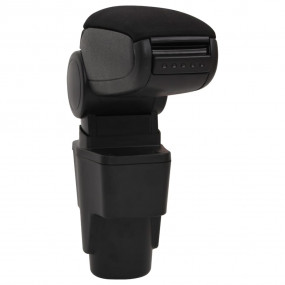 Car Armrest Black 5.1"x13.4"x(14.4"-20.9") ABS