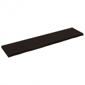 Bathroom Countertop Dark Brown 86.6 x 19.7 x (0.8-2.4) ...