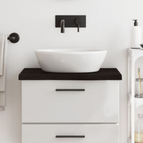 Bathroom Countertop Dark Brown 23.6 x 19.7 x (0.8-1.6) ...