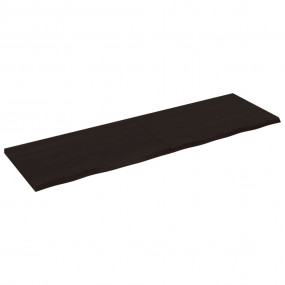 Bathroom Countertop Dark Brown 78.7 x 23.6 x (0.8-1.6) ...