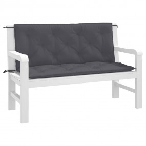 Patio Bench Cushions 2pcs Anthracite 120x50x2.8 " Oxfor...