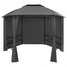 Garden Marquee Pavilion Tent with Curtains Hexagonal 14...