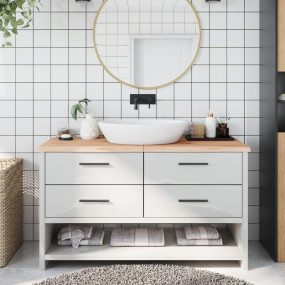 Bathroom Countertop 55.1 x 19.7 x (0.8-1.6) " Untreated...