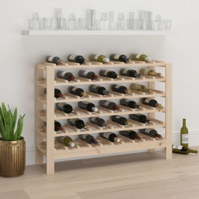 Wine Rack 43.1x11.8x32.3" Solid Wood Pine