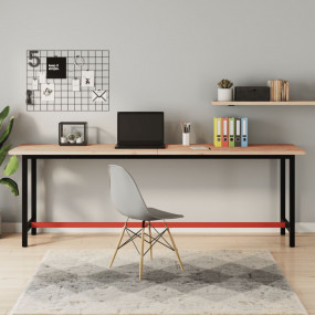 Workbench 86.6x21.7x32.1" Solid Wood Beech and Metal