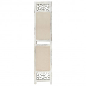 5-Panel Room Divider Cream 68.9x65.0" Fabric