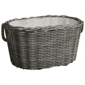 Firewood Basket with Carrying Handles 23.6"x15.7"x11" G...