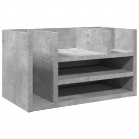Desk Organizer Concrete Grey 17.5x9.4x9.8" Engineered W...