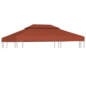 2-Tier Gazebo Top Cover 9.1 oz/yd 13.1'x9.8' Terracotta