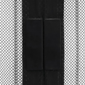 Insect Door Curtains 2 pcs 82.7"x39.4" Magnet Black