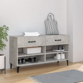 Shoe Cabinet Concrete Grey 40.2x13.8x21.7" Engineered W...