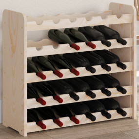 Wine Rack 26.6x9.8x23.6" Solid Wood Pine