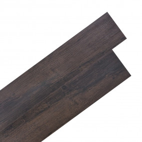 Self-adhesive PVC Flooring Planks 54 ft 0.08" Dark Brow...