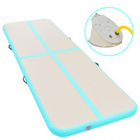 Inflatable Gymnastics Mat with Pump 157.4"x39.3"x3.9" P...