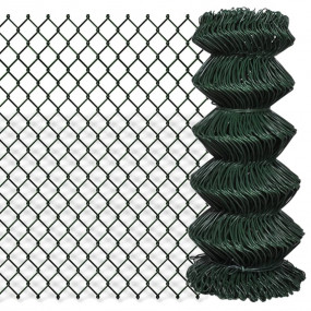 Chain Link Fence Steel 2.6'x82' Green