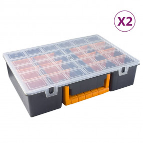 Assortment Boxes 2 pcs with Removable Dividers 14.2"x9....