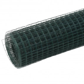 Chicken Wire Fence Steel with PVC Coating 82'x1.6' Gree...