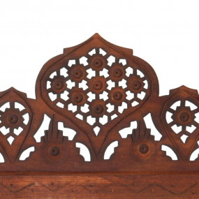 Hand carved 5-Panel Room Divider Brown 78.7"x65" Solid ...