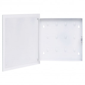 Key Box with Magnetic Board White 13.8"x13.8"x1.6"