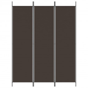 3-Panel Room Divider Brown 59.1"x78.7" Fabric